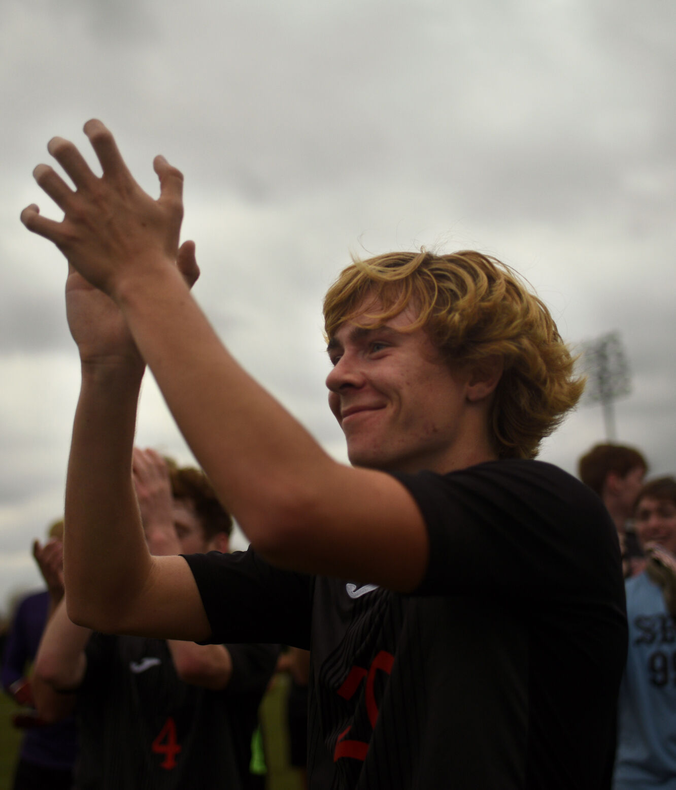 Southern Boone defender Lleyton Shoot applauds
